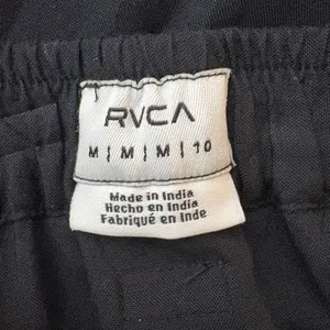 RVCA Black Midi Skirt Two Split Elastic waist Size Medium women's Lightweight thumbnail 4