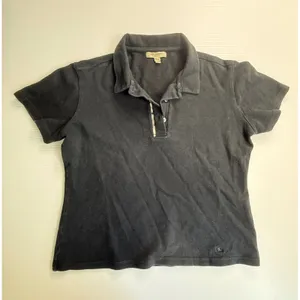 Burberry London Black Polo Shirt Womens Short Sleeve Collared Casual Top‎ thumbnail 1
