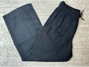 Athleta Black Wide Leg Woven Pant thumbnail 1