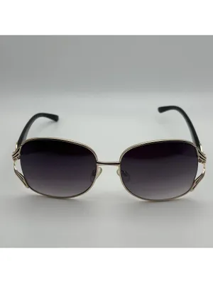 Jessica Simpson Gold Tone Square Gradient Sunglasses Black Temples thumbnail 3