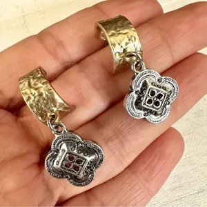 Chico’s Allison mixed charm hoop earrings thumbnail 8
