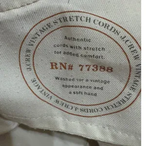 J.Crew Vintage Stretch Cords Favorite Fit Cream Corduroy‎ Straight Leg Pants 8R thumbnail 7