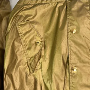 Lauren Ralph Lauren, gold metallic windbreaker. With hood and lined thumbnail 10