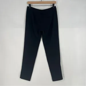 Vince Women's Satin Binding Easy Trousers Tapered Slim Leg‎ Crepe Black Size 2 thumbnail 9
