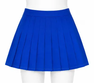 Womens Royal Blue Pleated Mini Skirt A-Line Preppy Tennis Y2K Schoolcore XS thumbnail 1