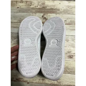 Adidas Stan Smith Sneakers Women's Size 9 Patent Leather White Black Gold NWT thumbnail 9
