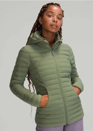 Lululemon Pack it Down Goose Down Puffer Packable Lightweight Jacket Twill Green thumbnail 1