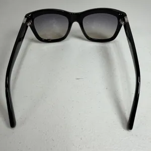 Tory Burch Sunglasses Square Black TY 7075 Silver Logo Grey Gradient Lens thumbnail 9