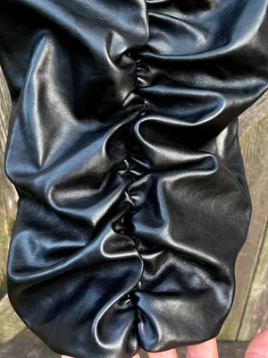 Like New 7 For All Mankind Faux Leather Ruched Cami Top Small Retail $178.00 thumbnail 9