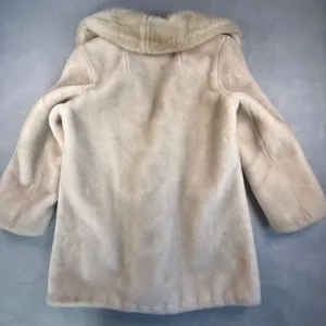 Sportowne Ultra Seal Faux Fur Coat Beige Jacket Women 10 Vintage Mobwife thumbnail 3