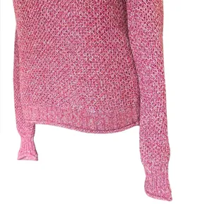 Faherty Saulsalito Sweater Cotton Open Knit Womens Size XS Pink thumbnail 11