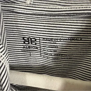 Albion Fit Zip Up Hoodie Sweatshirt Large Black White Stripe thumbnail 6