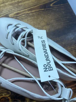 No boundaries Beige Corset Lace Up Ballet Flats Size 7.5 thumbnail 8