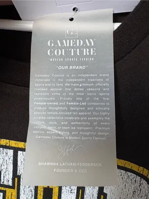 Gameday Couture Steelers Stud Shoulder Tee 2XL NWT thumbnail 5