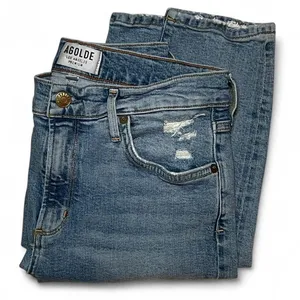 AGOLDE Los Angeles Premium Distressed Sophie High Rise Skinny Crop Jeans Size 28 thumbnail 1