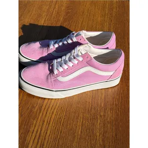Vans Old Skool Pink White Suede Canvas Sneakers Women’s 7.5 Skate Y2K thumbnail 7