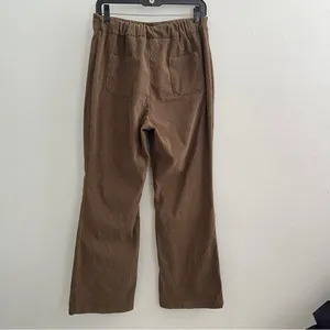 NEW Anthropologie wide leg Corduroy pants Brown LARGE thumbnail 7