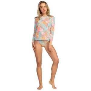 NEW Roxy Women’s UPF 50 Sun Protection Rash Guard Floral Long Sleeve Swim Tee thumbnail 10