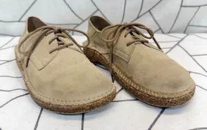 Birkenstock Gary Lace Up Shoes‎ 36 Tan Suede Cork Footbed Comfort Flats thumbnail 1
