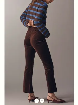 Anthropologie Maeve High-Rise Split-Front Velvet Skinny Pants thumbnail 3