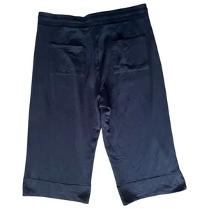 Quince Women’s Size XL Navy Blue SuperSoft Cropped Wide Leg Fleece Pants thumbnail 6