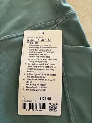 Lululemon Align With Pockets High Rise 25” Tidal Teal Size 8 NWT thumbnail 3