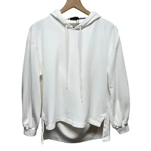 Alice + Olivia Elaine Hoodie Sz S Open Cowl Back French Terry‎ White Sweatshirt thumbnail 3