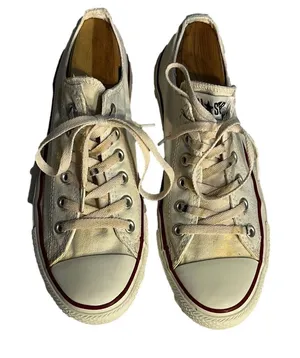 Converse All Star Low Top White Sneakers Men’s 8, Women’s 10 thumbnail 1