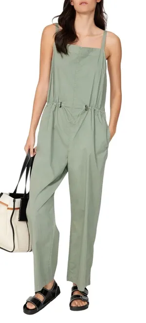 Pistola Olive Green Overall Jumpsuit SMALL Cotton Relaxed Vacation Designer $148 thumbnail 1
