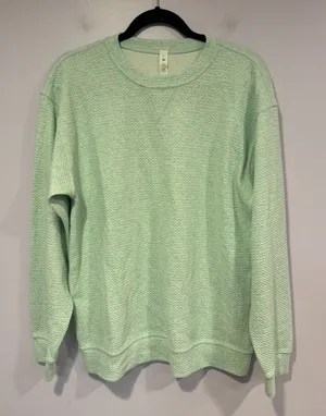 Teal green bubble material‎ Lululemon all yours sweatshirt thumbnail 1