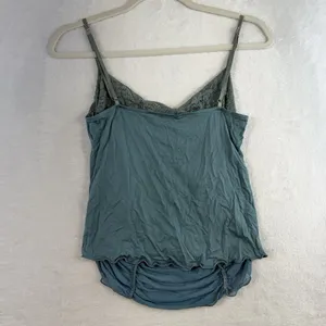 Y2K Vintage S‎ Small Babydoll Camisole Top Ruched Lace Tank Bella Swan Coquette thumbnail 5