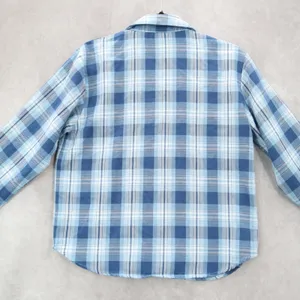 Teddi Blue Plaid Flannel Western Long Sleeve Button Up VTG College Petite Small‎ thumbnail 8