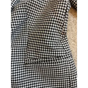 NWT‎ Catherine Malandrino Blazer Size 2 Black White Houndstooth Professional thumbnail 6