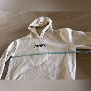 Dandy Worldwide "I Need Space" graphic hoodie cream MEASUREMENTS thumbnail 5