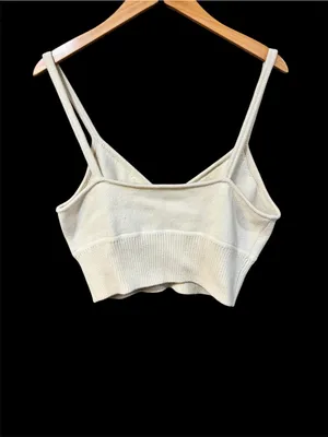 Reformation Grace Sweater Cami – Cream – Size Large – 100% Organic Cotton thumbnail 3