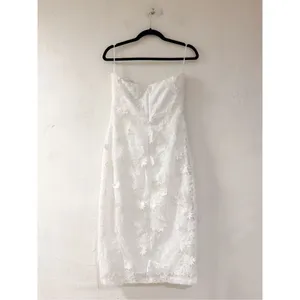 Lulus Elevated Sensation 3D Floral Embroidered Midi Dress in White Medium thumbnail 3