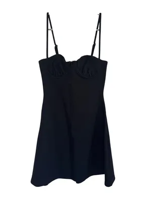 MAJORELLE Devon Mini Dress in Black XSmall New Womens Simple Babydoll thumbnail 4