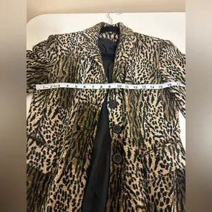 Vintage Epic New York Animal Print Cheetah Leopard Coat Jacket S thumbnail 3