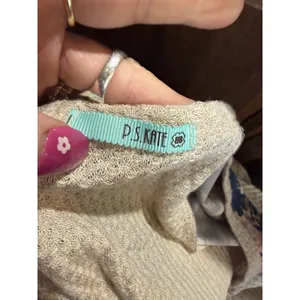 Women's P.S. Kate Long Sleeve Tee M Beige Navy Floral thumbnail 7