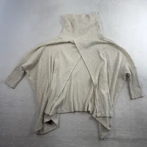 Free People Beach Sz M Top World Traveler‎ Ribbed Cowl Neck Dolman Split Back thumbnail 8