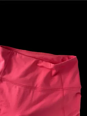 Free People Bright Pink High-Waist Leggings with Ruched Ankles thumbnail 3