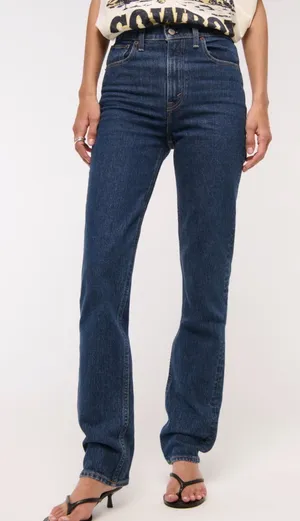abercrombie & fitch 90s strsight ultra high rise jeans size 26/2 thumbnail 1