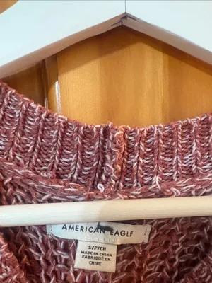 American Eagle Size Small Pink and Maroon Bohemian Style Sweater thumbnail 4