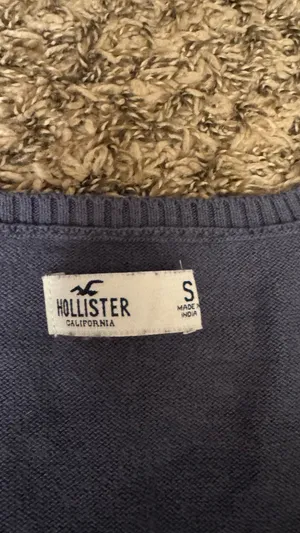 Hollister Babydoll Top Long Sleeve Blue thumbnail 5