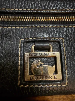 Dooney & Bourke Dark Brown Pebbled Leather Wristlet with Gold Hardware thumbnail 3