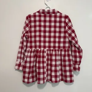Pomander Place Tuckernuck Scarlett Red Gingham Cotton Button Down Blouse XS‎ thumbnail 7