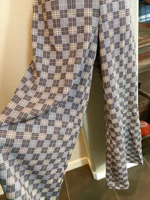 Lena Gabrielle NWT high waisted plaid palazzo pants. Sz 2 thumbnail 4