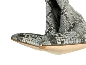 Steve Madden Rouge Gray Snakeskin Faux Leather Point Toe Knee‎ High Boots Size 9 thumbnail 9
