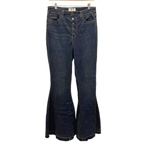 We The Free High‎ Rise Flare Jeans Dark Wash Button Fly Bell Bottoms thumbnail 2