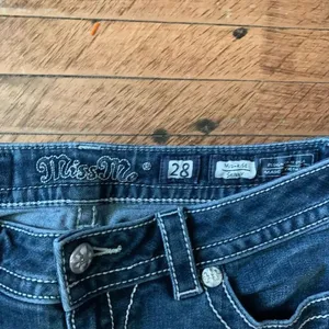 Miss Me western embroidered 28 festival cowboycore skinny jeans thumbnail 3